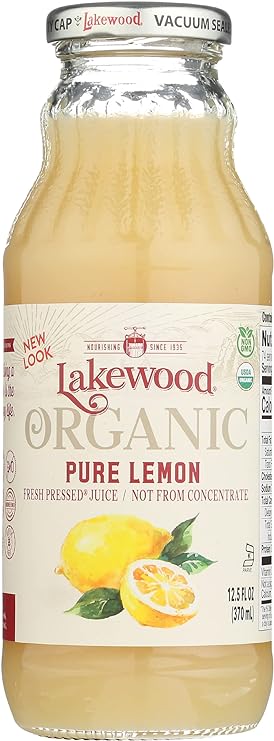 LAKEWOOD Lemon Juice Organic 370ML The Nutrition Corner