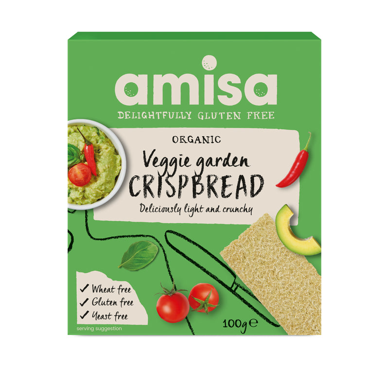 Amisa Organic Crispbread Veggie Garden Org 100g