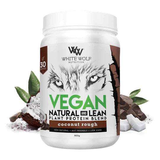 White Wolf Lean Vegan Protein; Coconut Rough 900g