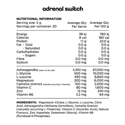 SWITCH NUTRITION Adrenal Switch Lemonade 150g