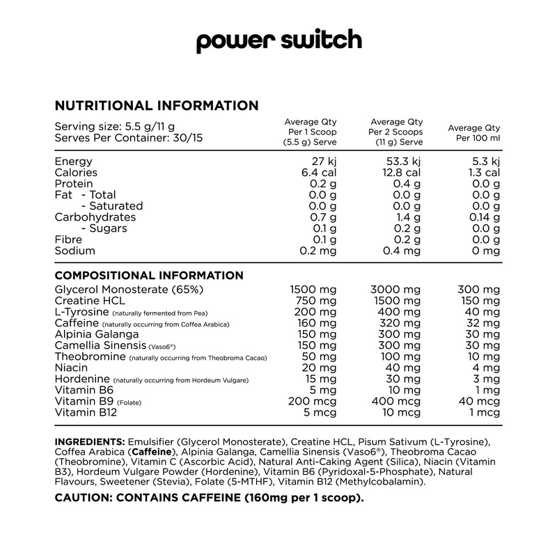 SWITCH NUTRITION Power Switch Peach Lemonade 165g