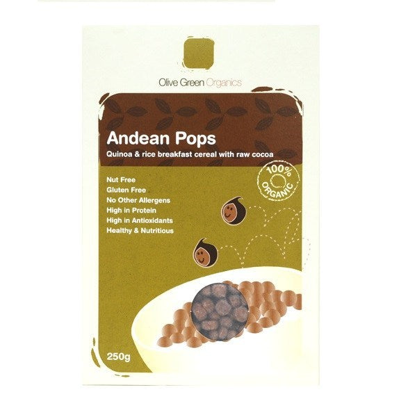 Olive Green Organics- Andean Pops Chocolate 250g