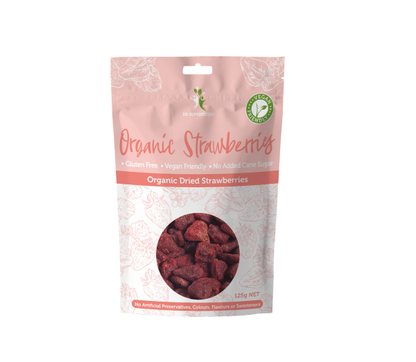 Dr Superfoods- Dried Organic Strawberry 125G