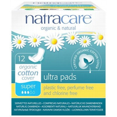 NATRACARE Ultra Pads Super (Wings) - 12
