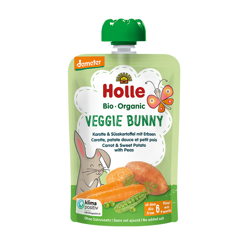 Holle Organic- Veggie Bunny Carrot & Sweet Potato with Peas 100g