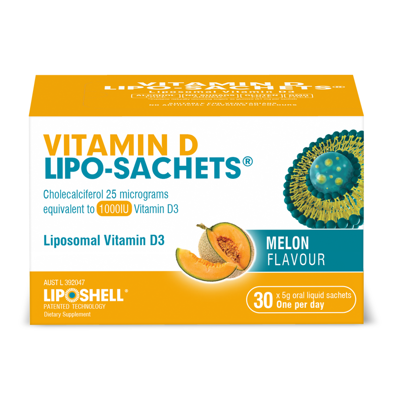 Lipo-Sachets Vitamin D Melon Oral Liquid Sachets 5g x 30 Pack