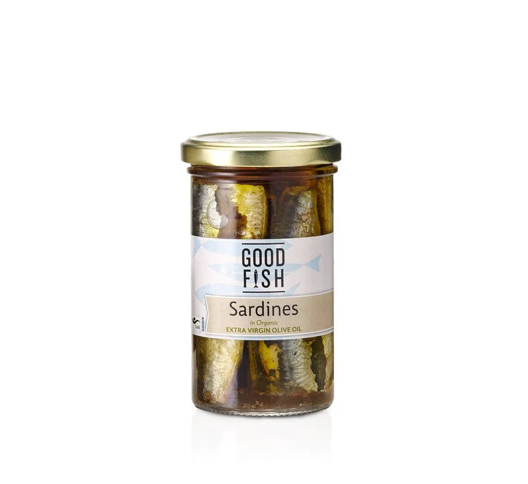 Olive Green Org Good Fish Sardines in EVOO 195g