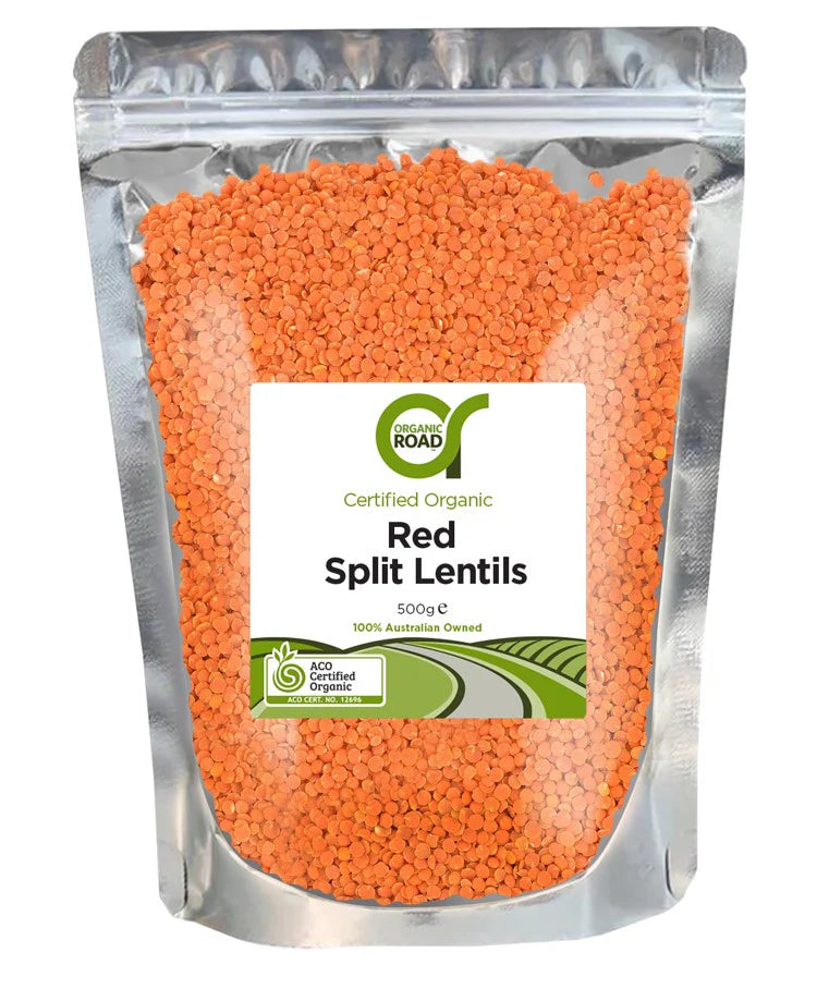 Organic Road- Red Split Lentils 500g