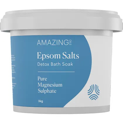 AMAZING OILS Epsom Salts Detox Bath Soak Pure Magnesium Sulphate 3kg