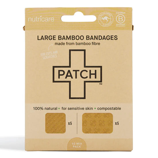 PATCH Large Mixed Natural Bamboo Bandages - 10pk