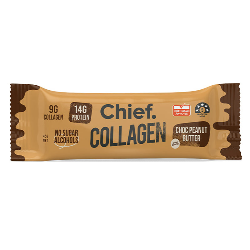 CHIEF Collagen Protein Bar - Choc Peanut Butter 45g