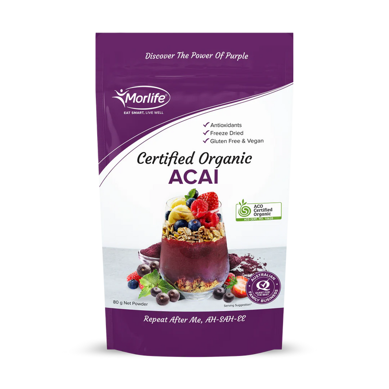 MORLIFE Organic Acai Powder 80g