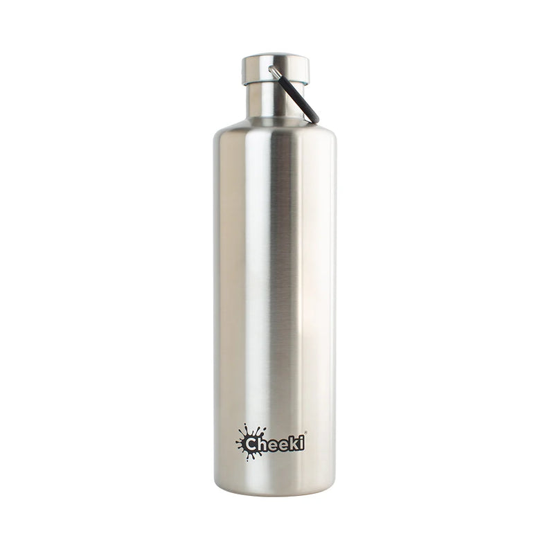 CHEEKI Stainless Steel Bottle Insulated  Silver - 1L