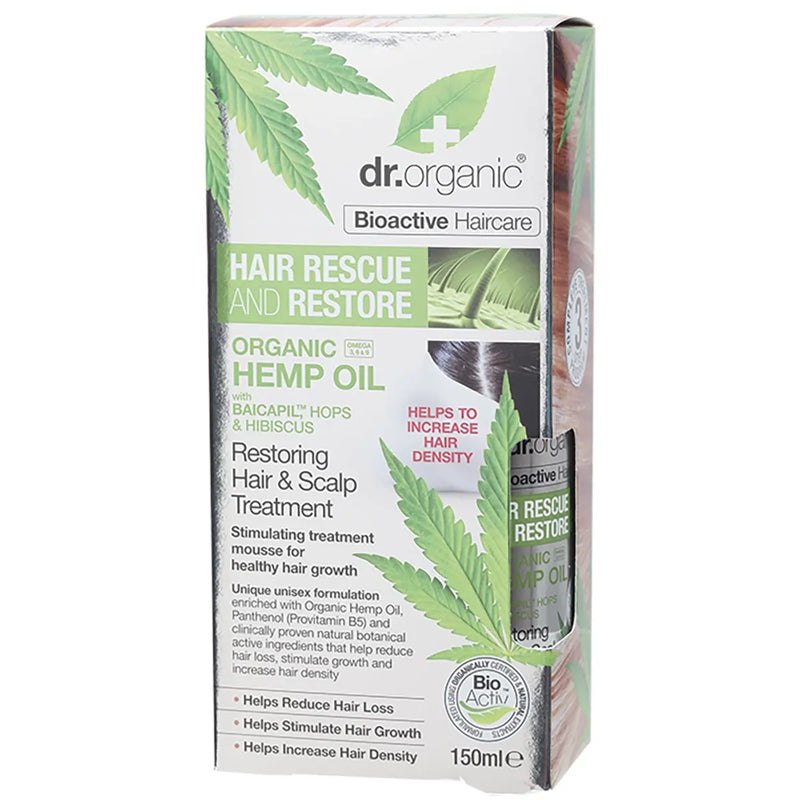 DR. ORGANIC Hair & Scalp Treatment Rescue Restore Organic Hemp Oil 150ml