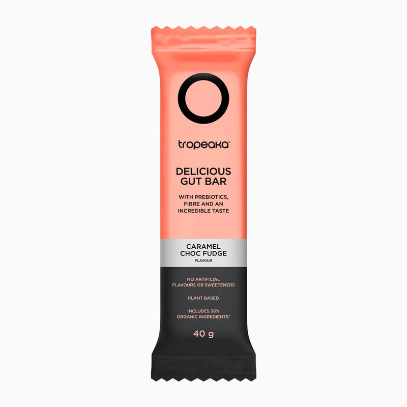 TROPEAKA- Caramel Choc Fudge Gut Bar 40G
