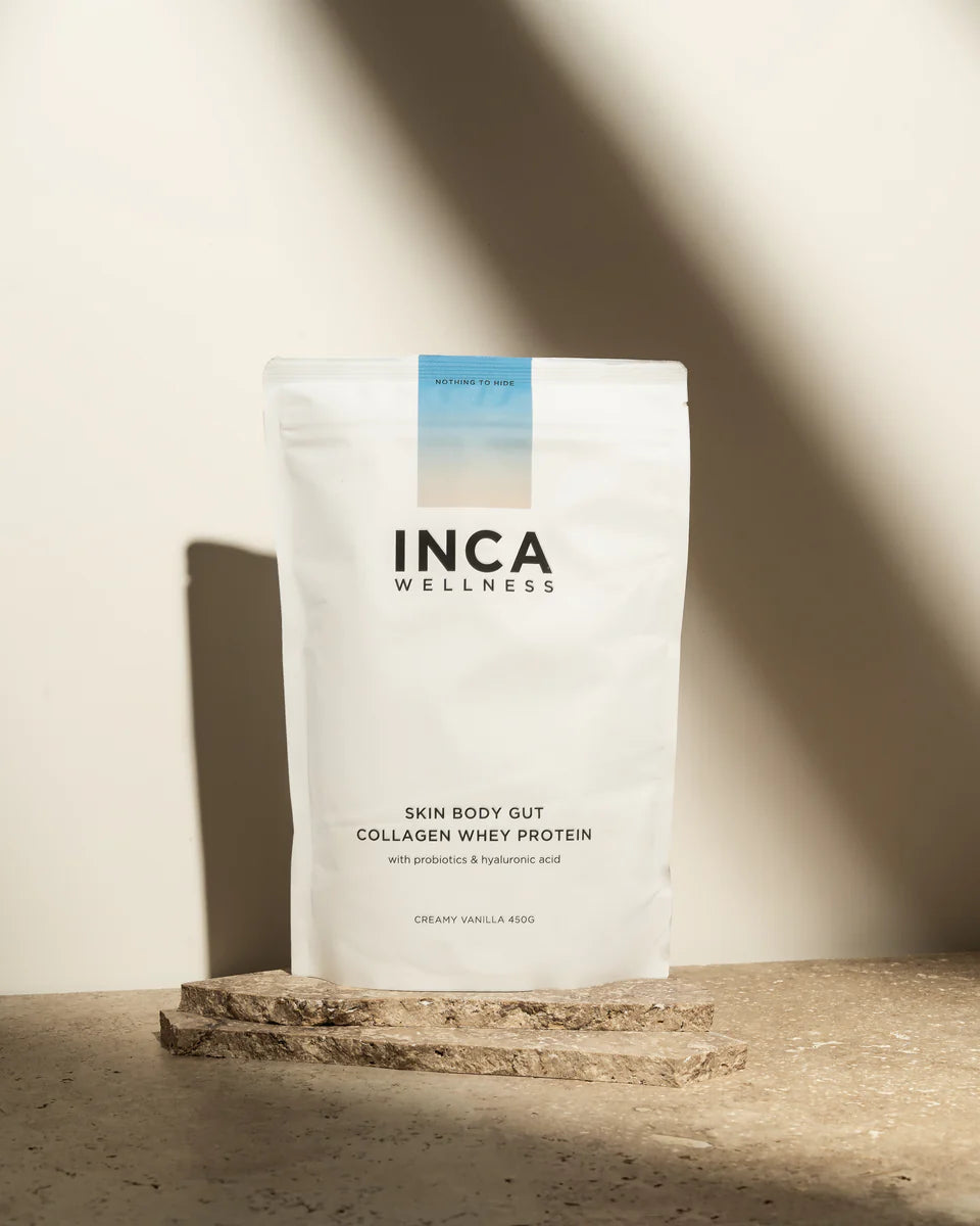 Inca Organics Skin Body Gut Collagen Whey + Hyaluronic Acid & Probioti ...
