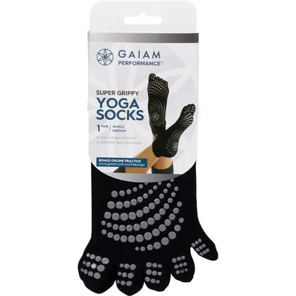 GAIAM Yoga Socks Super Grippy Small-Medium x1