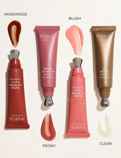INIKA Organic Tinted Lip Serum- Peptide + Ceramide Blush
