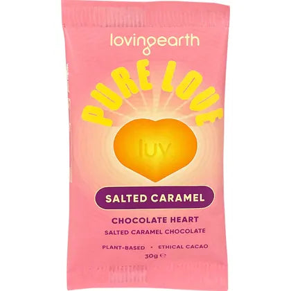 LOVING EARTH Salted Caramel Chocolate Heart 30g