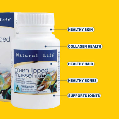 NATURAL LIFE Green Lipped Mussel Plus 750MG 100C