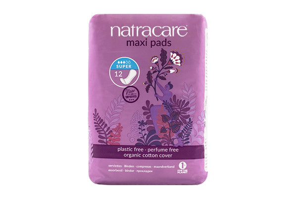 Natracare Maxi Pads Super 12pk