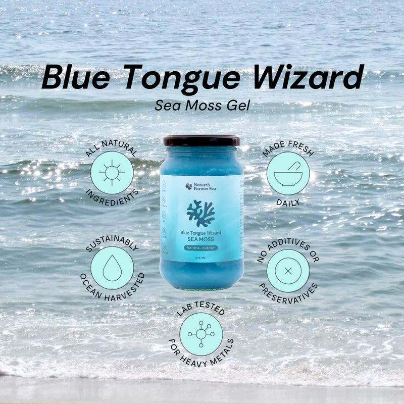 Natures Farmer Sea- Blue Tongue Wizard Sea Moss 375ml