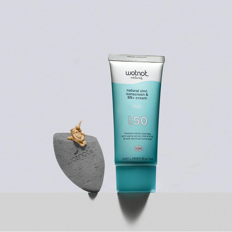 WOTNOT Natural Zinc Sunscreen & BB Cream SPF50 Nude 50g
