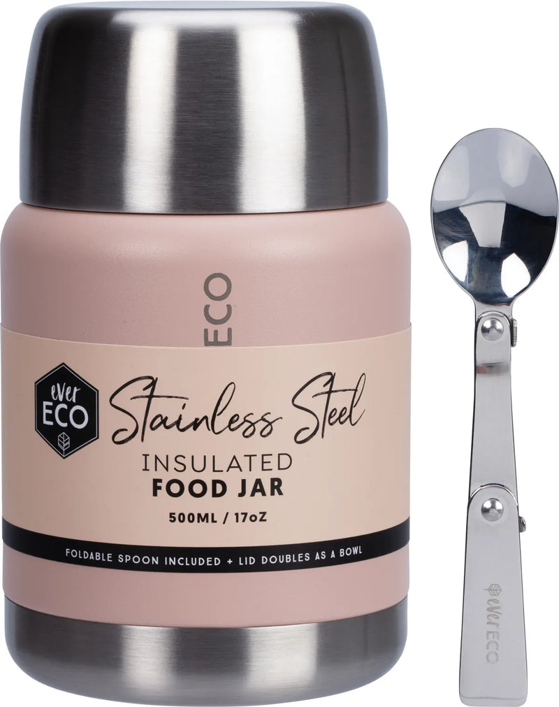 EVER ECO Insulated Stainless Steel Food Jar Rose 500ml