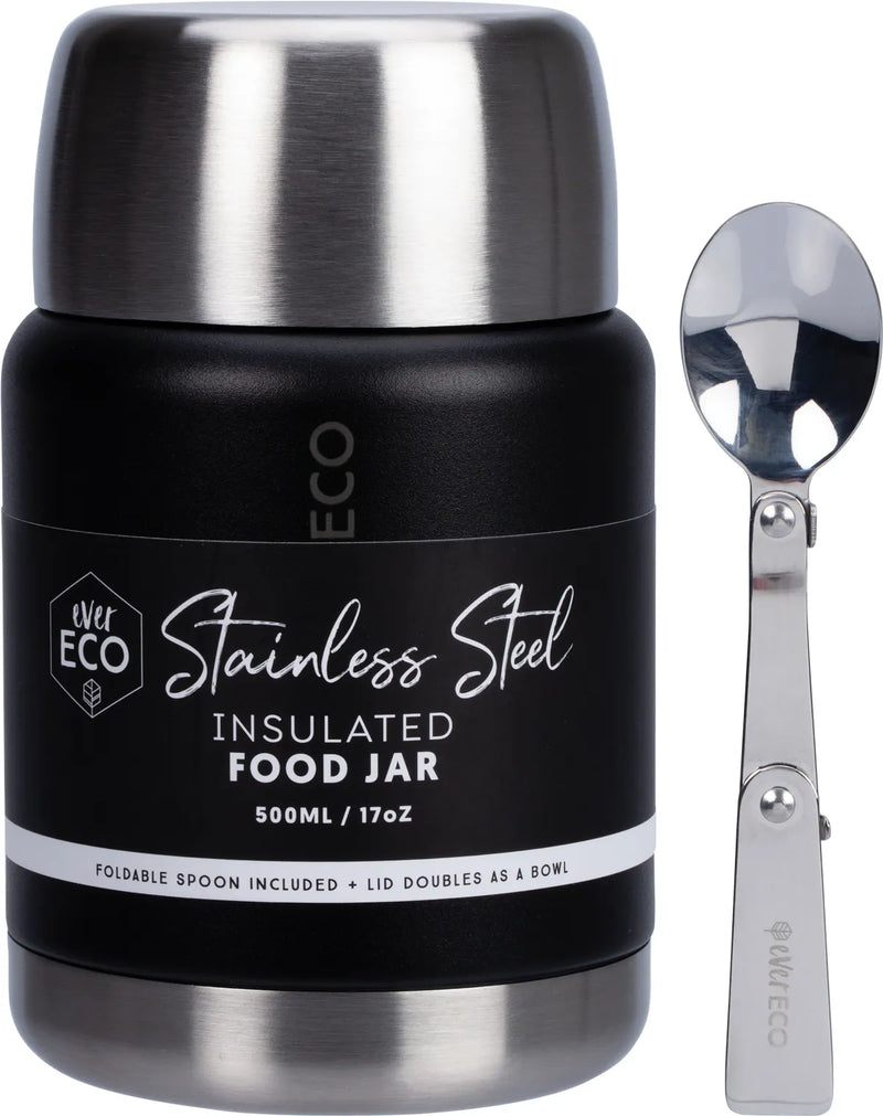 EVER ECO Insulated Stainless Steel Food Jar Onyx 500ml