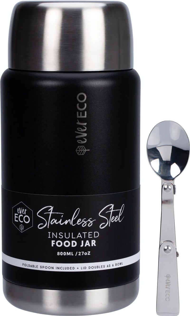 EVER ECO Insulated Stainless Steel Food Jar Onyx 800ml