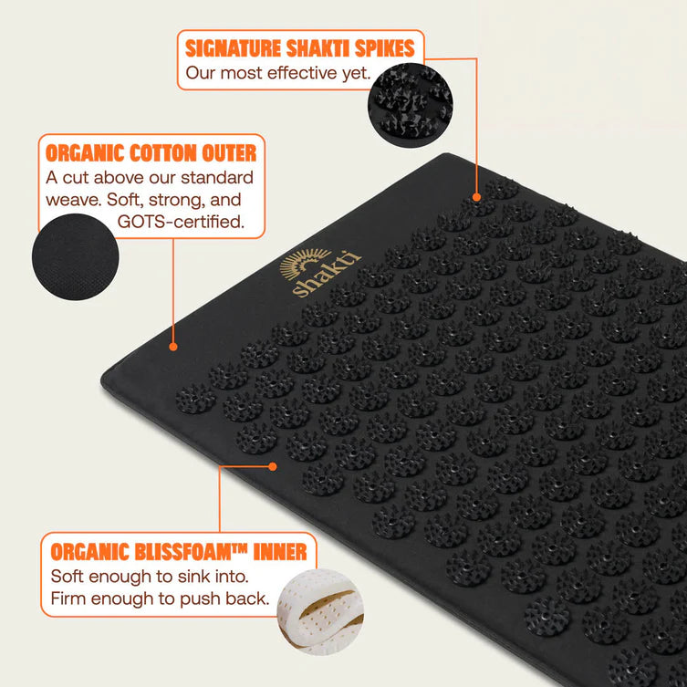 Shakti Premium Acupressure Mat Level 2- Black – The Nutrition Corner