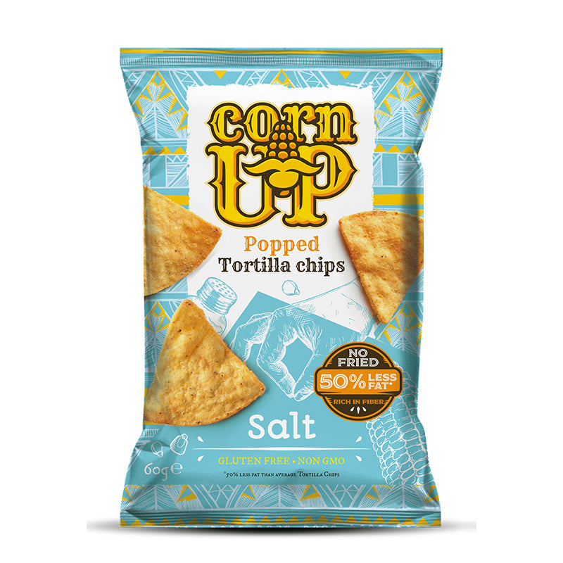 RICE UP CornUp Popped Tortilla Chips Sea Salt 60g