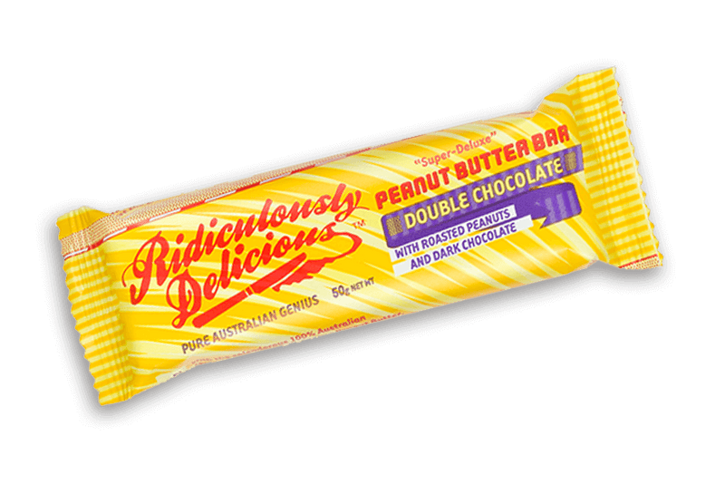 Ridiculously Delicious Peanut Butter Bar Double Choc 50g