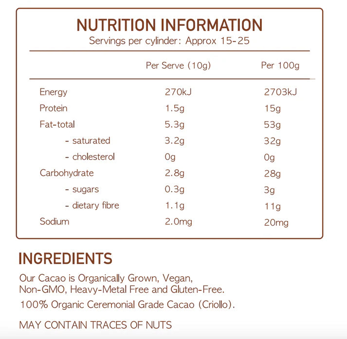 NOURISH HUB Ceremonial Grade Cacao 250g