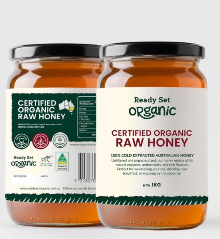 READY SET ORGANIC Raw Honey 1kg