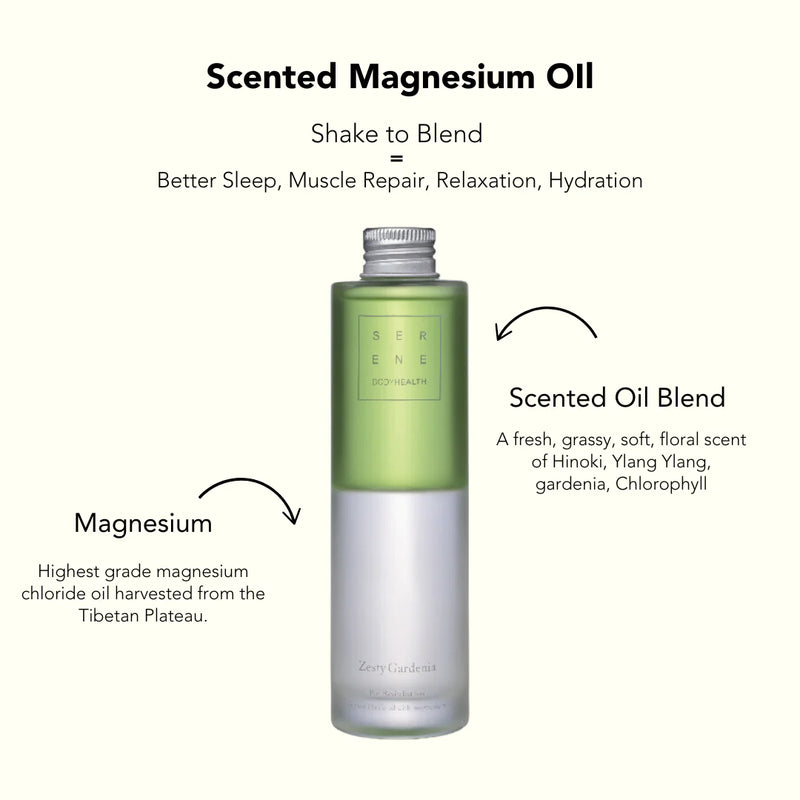 SERENE Zesty Gardenia - Scented Magnesium Body Oil 100ml
