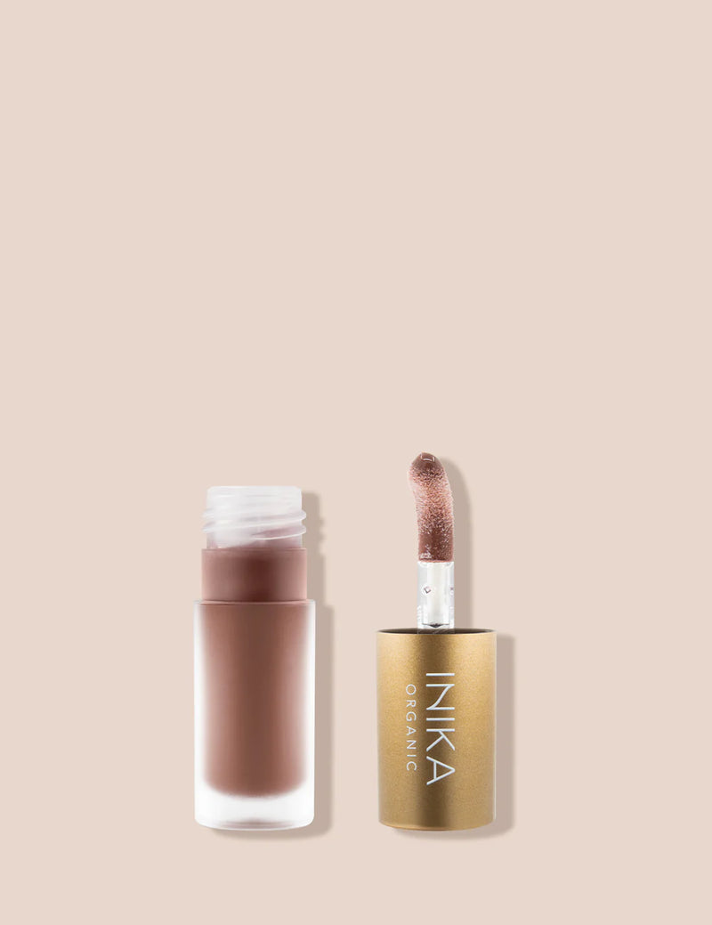 INIKA Organic Tinted Lip Oil- Collagen + Squalane Cinnamon