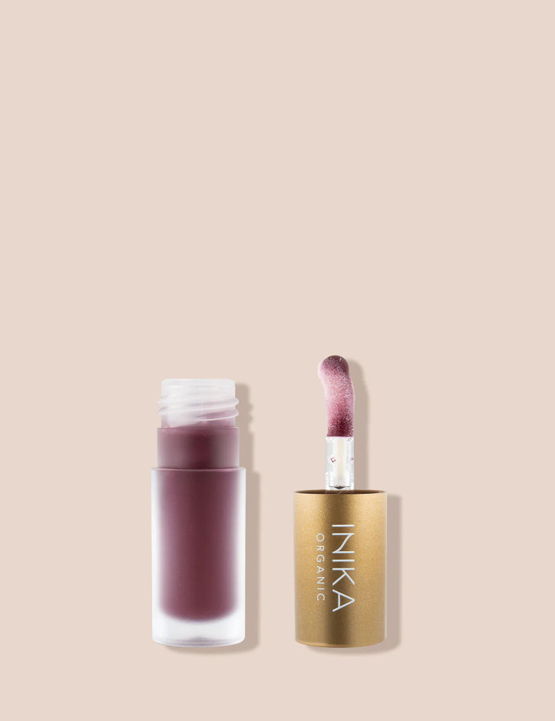 INIKA Organic Tinted Lip Oil- Collagen + Squalane Mulberry