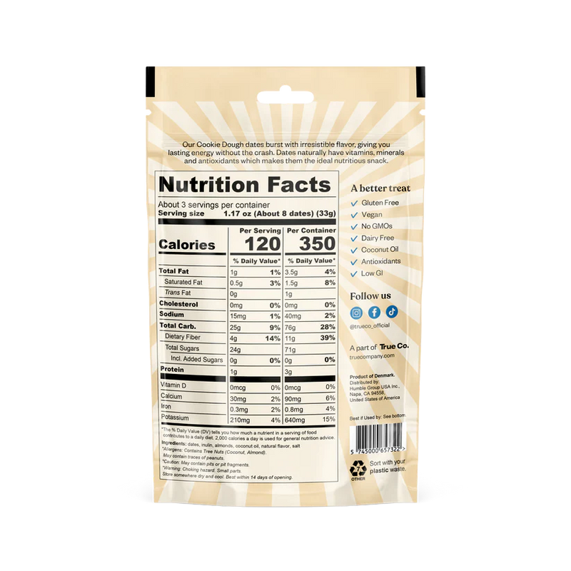 TRUE DATES Cookie Dough 100g