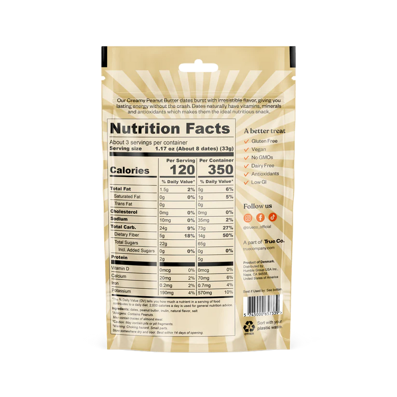 TRUE DATES Peanut Butter 100g