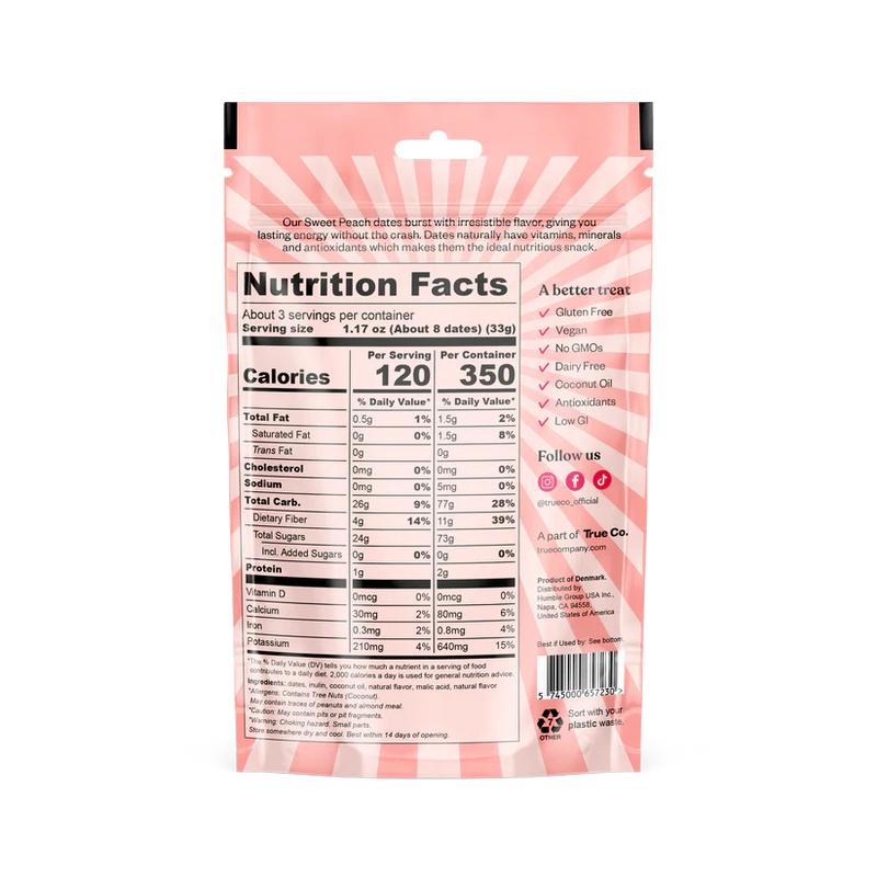 TRUE DATES Sweet Peach 100g