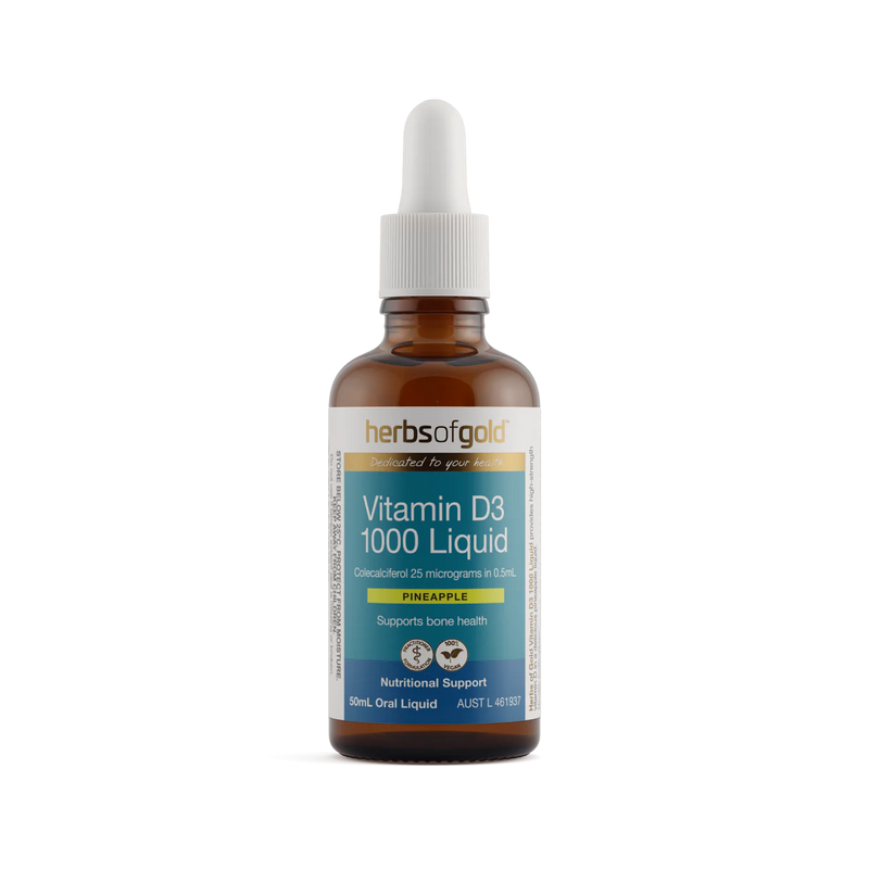 Herbs of Gold Vitamin D3 1000IU Liquid 50ml