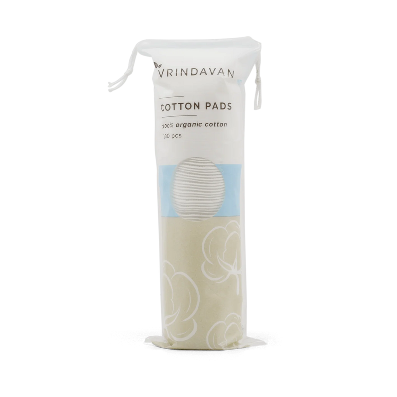 VRINDAVAN Organic Cotton Pads x100pk