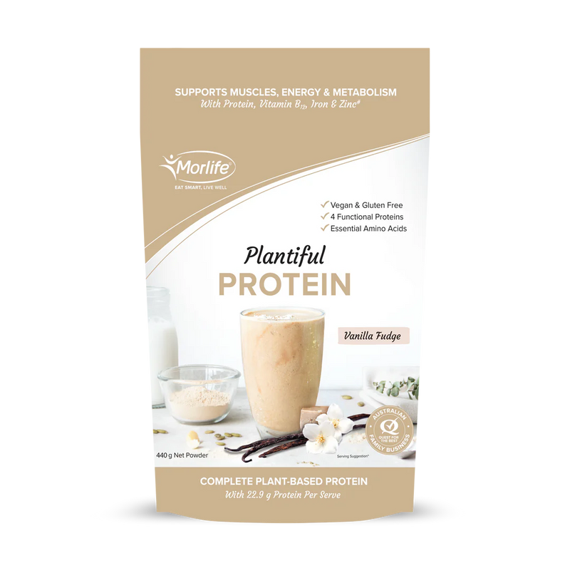 MORLIFE Plantiful Protein Vanilla Fudge 440g