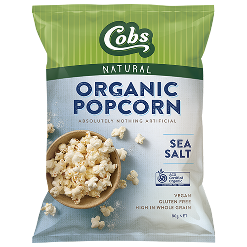 COBS Organic Popcorn Sea Salt 80g