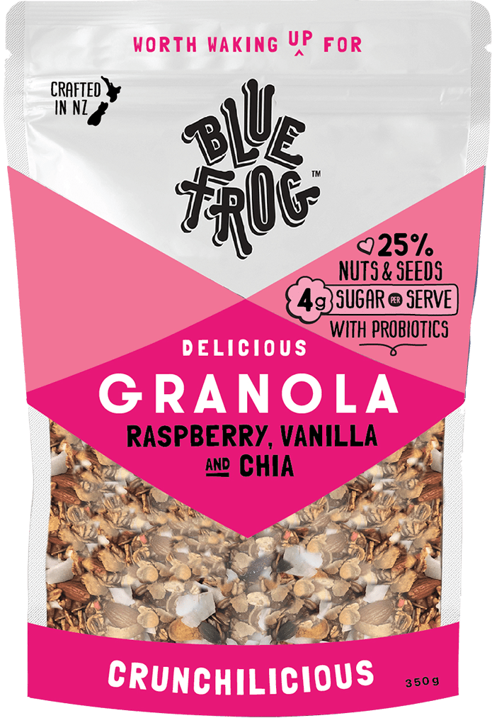 Blue Frog: Granola Raspberry, Chia & Vanilla 350g
