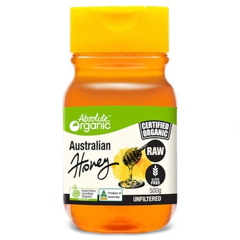 ABSOLUTE ORGANIC-  Honey Raw Aust. Squeeze 500g