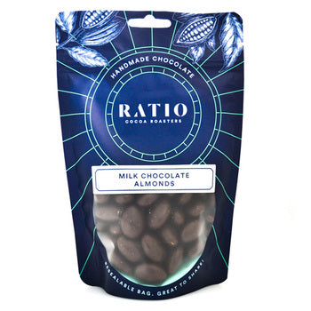 Ratio Cocoa Roasters- Milk Chocolate Almonds 200g