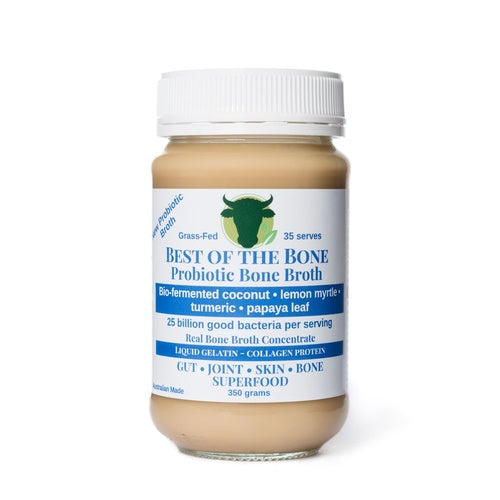 BEST OF THE BONE BROTH--  Coconut Lemon Myrtle Probiotic Bone Broth 390G