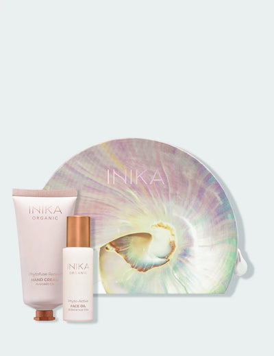 INIKA Luminous Siren Hand Cream + Face Oil Set